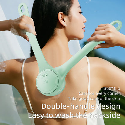 Electric double handle bath brush